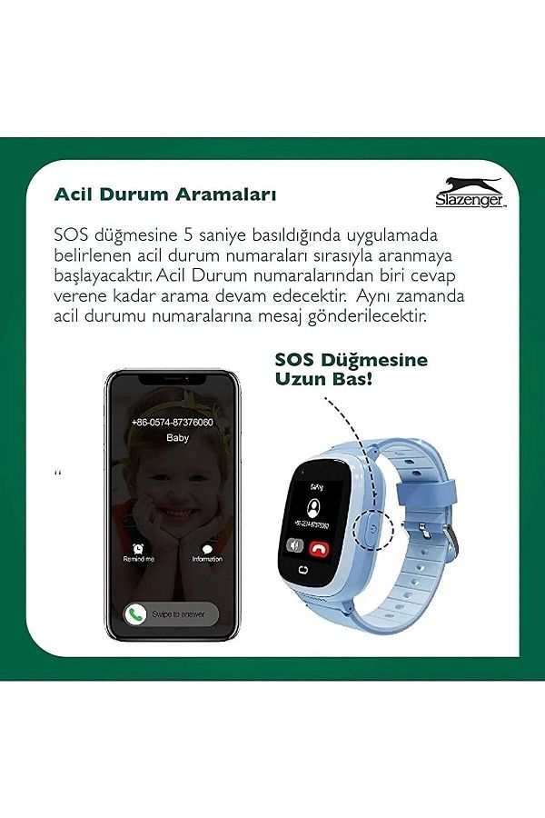 Slazenger Akıllı Çocuk Saati 4g Sim Kart Destekli Görüntülü Görüşme Özelliği - Görsel 8