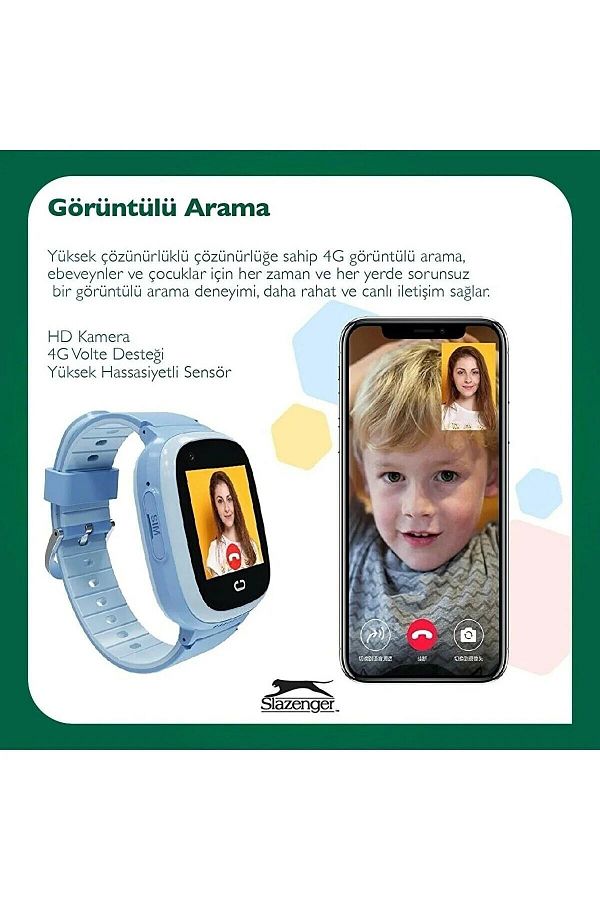 Slazenger Akıllı Çocuk Saati 4g Sim Kart Destekli Görüntülü Görüşme Özelliği Orjinal 2 Yıl Garantili - Görsel 8