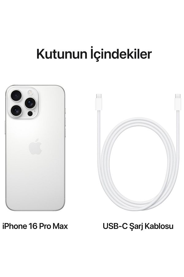Apple iPhone 16 Pro Max 1TB Beyaz Titanyum - Görsel 5