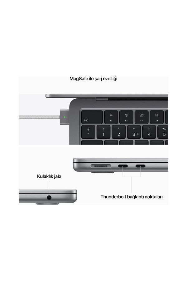 Apple Macbook Air M2 16gb 256gb Ssd Macos 13" Taşınabilir Bilgisayar Uzay Grisi Mc7u4tu/a - Görsel 8