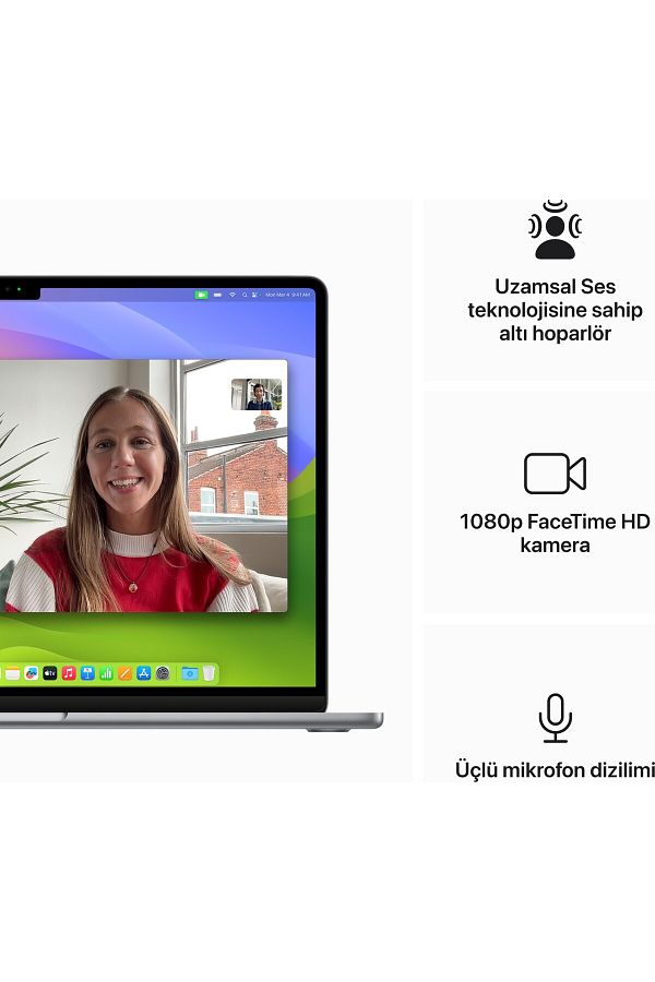 Apple Macbook Air M3 Çip 8gb 512gb Ssd 15.3 Uzay Grisi Mryn3tu/a - Görsel 6