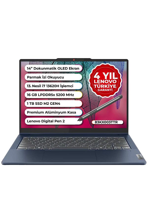 LENOVO Ideapad Slim 5 Case 2 In 1 Intel Core I7-13620h 16 Gb 1 Tb Ssd Freedos 14 Inç 83kx003ttr