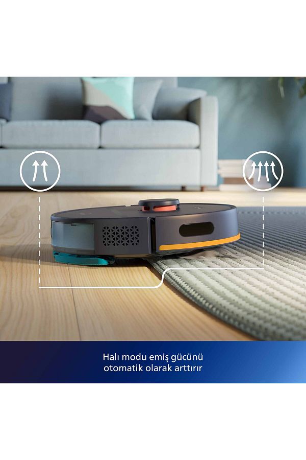 Philips 2000 Serisi Islak Kuru Moplu Robot Süpürge, Yüksek Emiş Gücü, Uzun Çalışma Süresi, XU2000/10 - Görsel 11