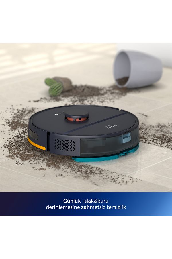 Philips 2000 Serisi Islak Kuru Moplu Robot Süpürge, Yüksek Emiş Gücü, Uzun Çalışma Süresi, XU2000/10 - Görsel 9