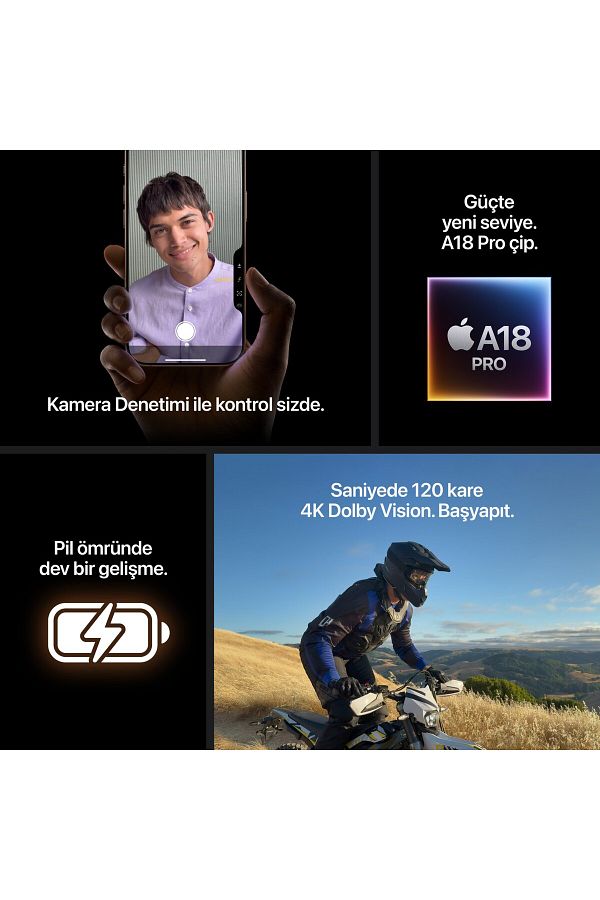 Apple iPhone 16 Pro 128GB Natürel Titanyum - Görsel 8