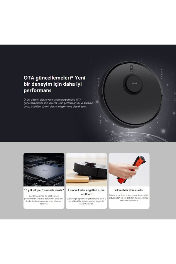 Xiaomi Akıllı Robot Süpürge Wİ-Fİ Bağlantı Vacuum S10t 8000pa Yüksek Çekim Gücü +XIAOMI Redmi Watch 5 - Görsel 6