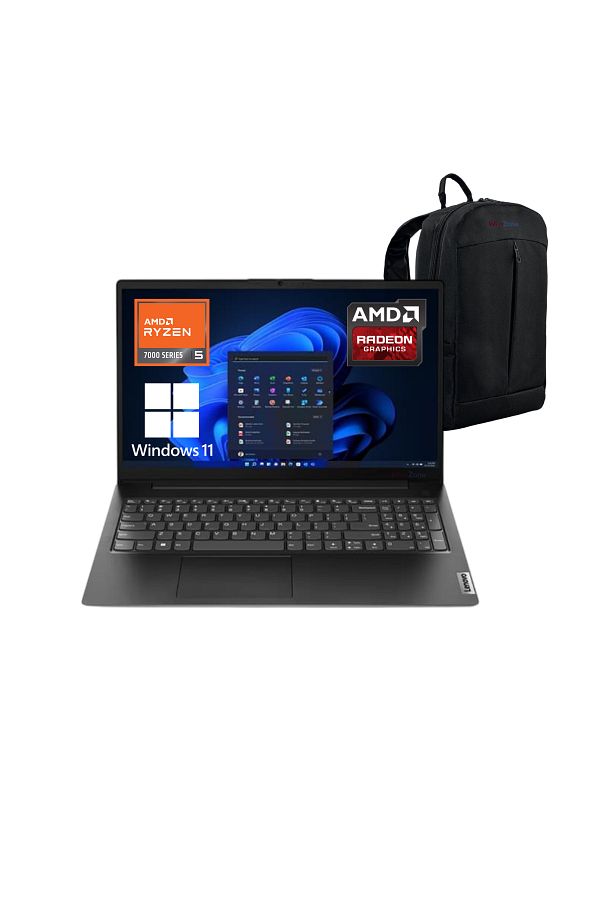LENOVO V15 R5-7520U 16GB 512GB SSD 15.6" FHD Win11 Bilgisayar 82YU0123TX - Webzone Çanta WZ01