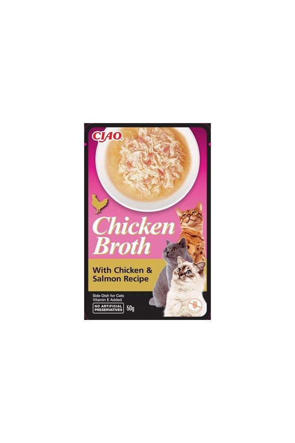 Chicken Broth Tavuk Sulu Ve Somonlu Kedi Çorbası 50 Gr