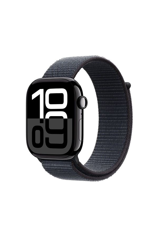 Apple Watch Series 10 GPS 42mm Jet Black Aluminium Case with Ink Sport Loop