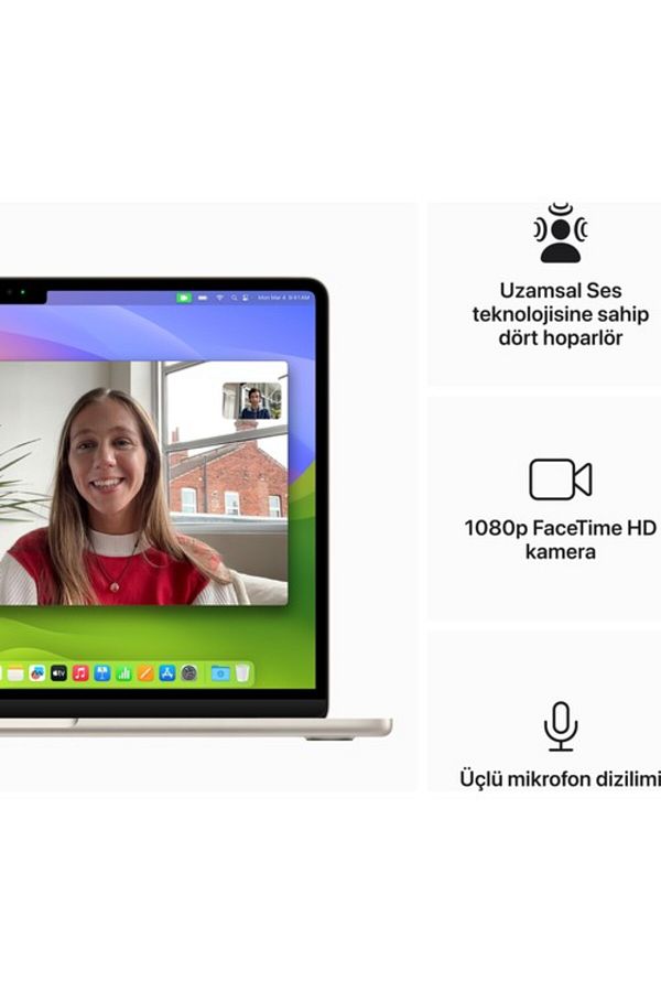 Apple Macbook Air M3 Çip 16gb 512gb Ssd 13.3 Inç Gece Yarısı Mxcv3tu/a - Görsel 6