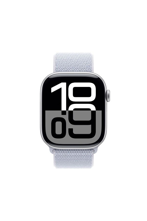 Apple Watch Series 10 GPS 46mm Silver Aluminium Case with Blue Cloud Sport Loop - Görsel 2