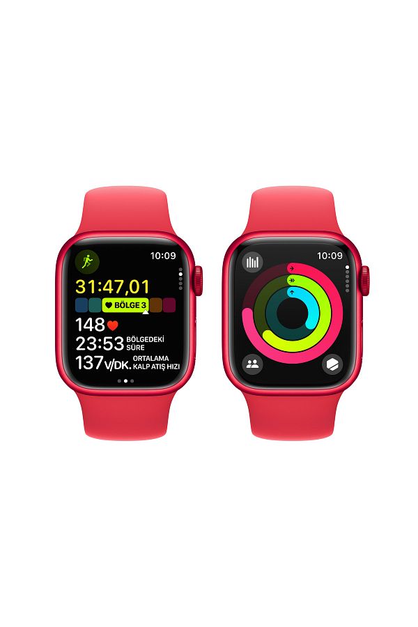 Apple Watch Series 9 Gps 41mm (PRODUCT)red Alüminyum Kasa Ve (PRODUCT)red Spor Kordon - S/m - Görsel 8