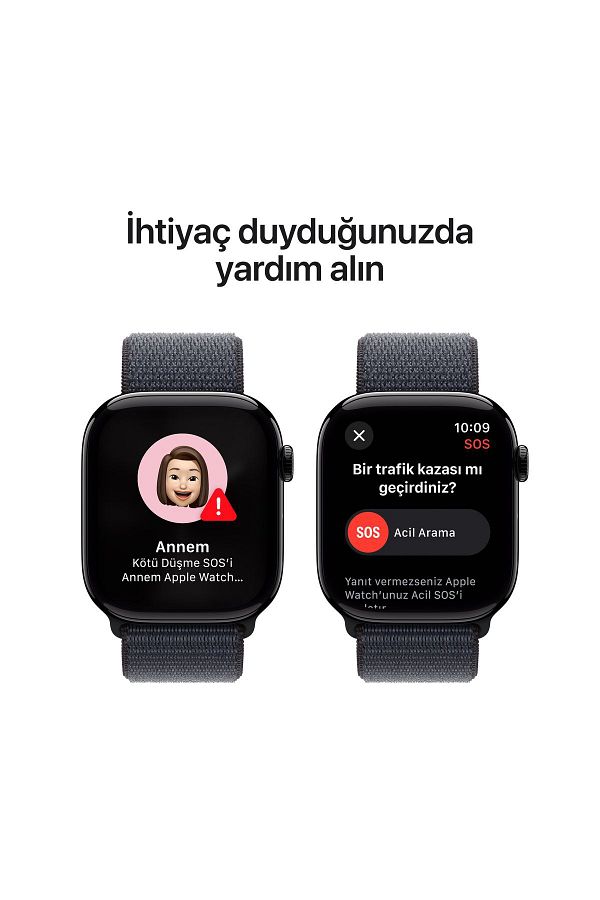 Apple Watch Series 10 GPS 46mm Jet Black Aluminium Case with Ink Sport Loop - Görsel 6