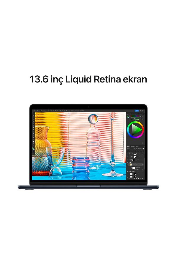 Apple 13" MacBook Air: Apple M2 chip with 8-core CPU and 8-core GPU, 16GB, 256GB - Gece Yarısı - Görsel 6