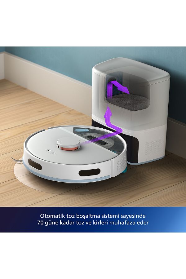 Philips 2000 Serisi Islak Kuru Moplu İstasyonlu Robot Süpürge, HomeRun Uygulaması, XU2100/20 - Görsel 13