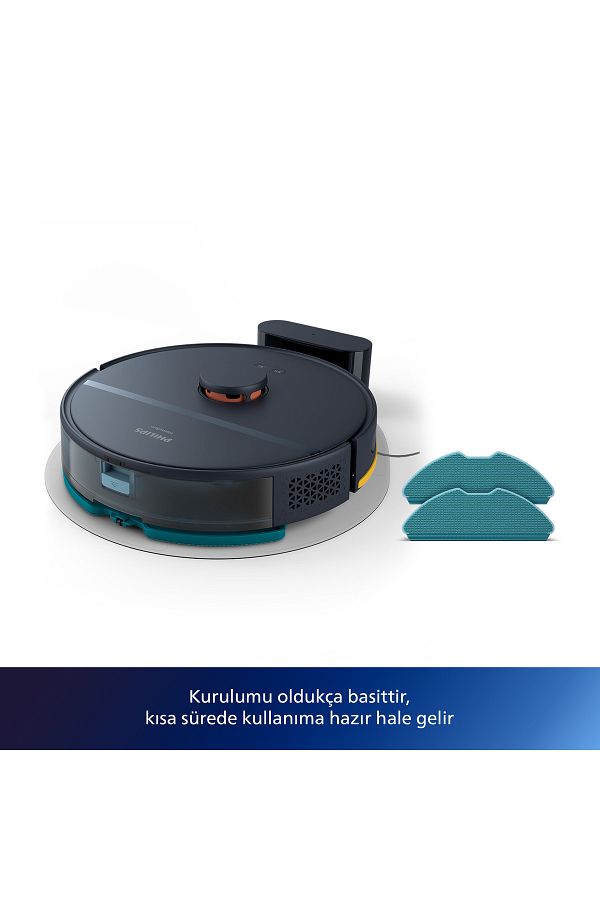 Philips 2000 Serisi Islak Kuru Moplu Robot Süpürge, Yüksek Emiş Gücü, Uzun Çalışma Süresi, XU2000/10 - Görsel 8