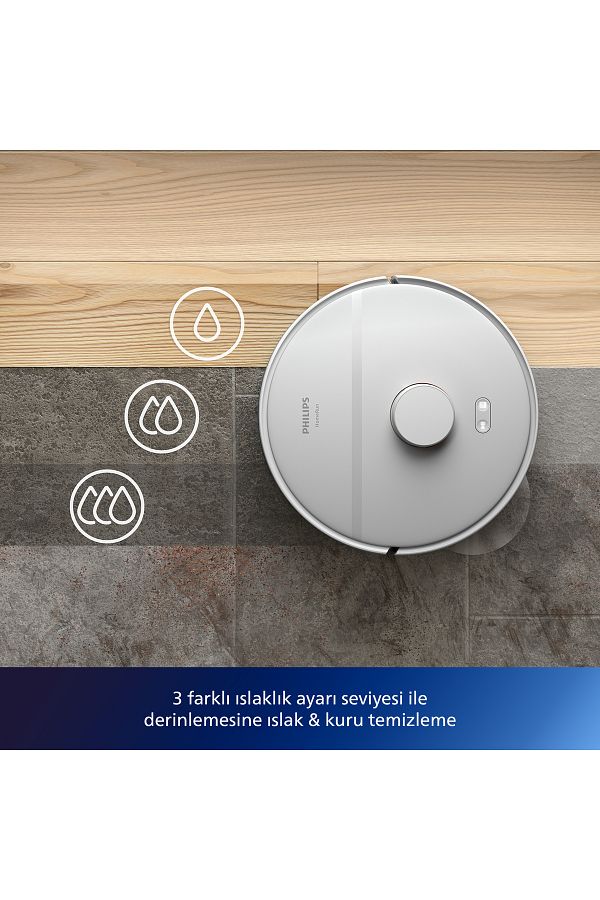 Philips 2000 Serisi Islak Kuru Moplu İstasyonlu Robot Süpürge, HomeRun Uygulaması, XU2100/20 - Görsel 10