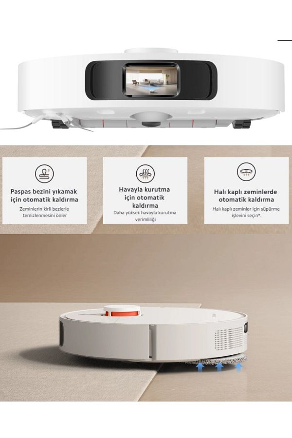 Xiaomi İstasyonlu Robot Süpürge 6000pa Sesli Kontrol Robot Vacuum-hepsi Bir Arada Otomatik Robot Süpürge - Görsel 5