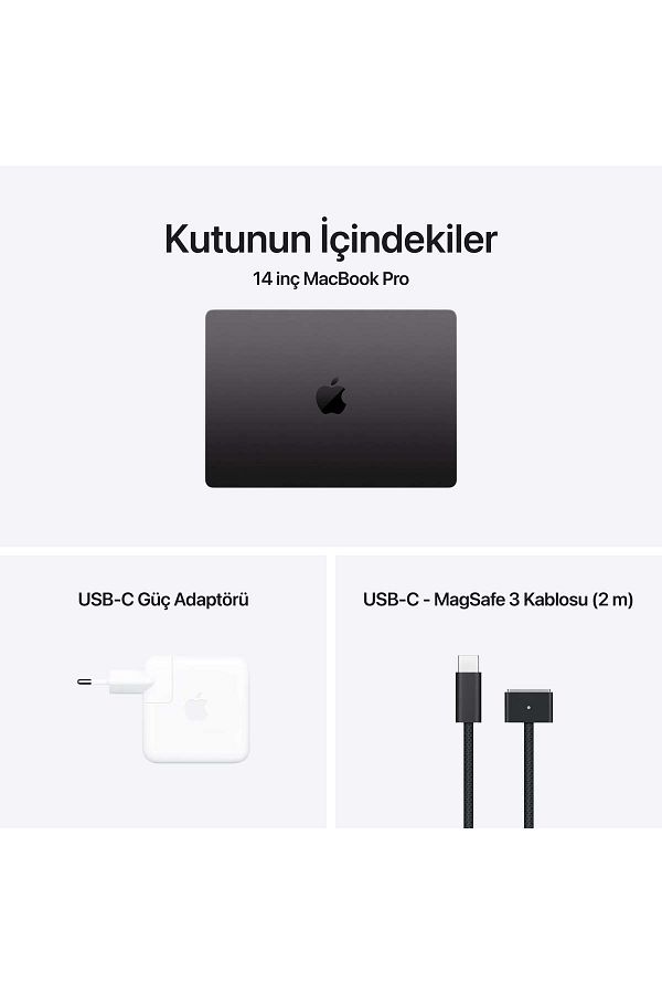 Apple MacBook Pro 14 inç M4 Çip 10 Çekirdek CPU 10 Çekirdek GPU 24 GB RAM 1 TB Uzay Siyahı - (MCX04TU/A) - Görsel 8