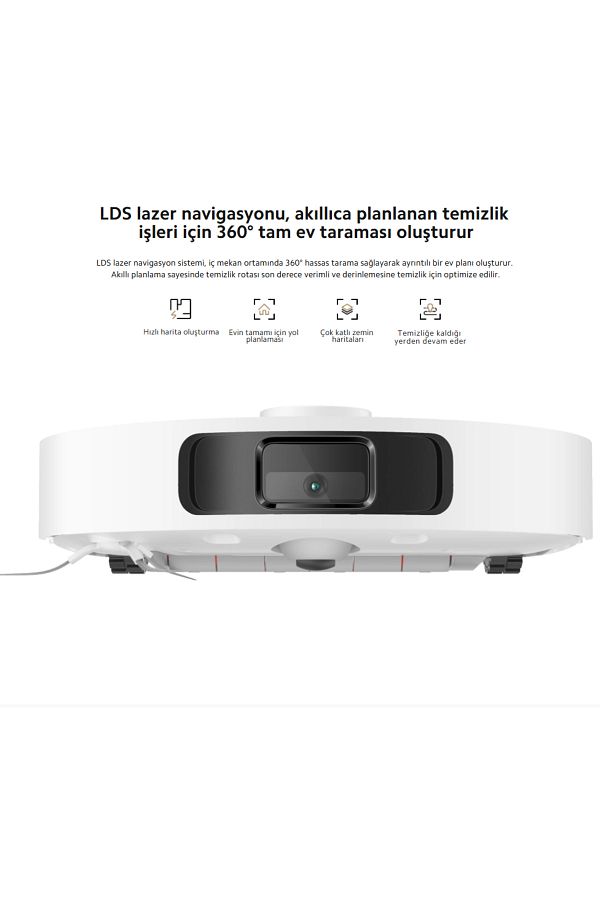 Xiaomi Kendini Temizleyen 6000pa Uyumlu Yüksek Güç Çift Döner Paspaslı Akıllı Robot Süpürgex20plus Hediyeli - Görsel 8