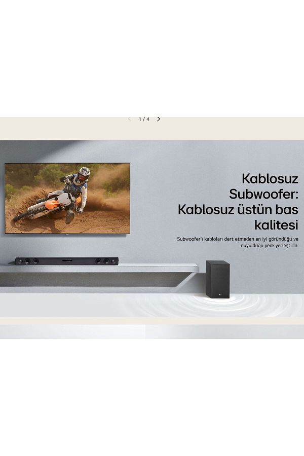 LG Kablosuz üstün bas 2.1 Kanal 300w Soundbar Ses Sistemi , Optik USB -Bluetooth Kolay Bağlantı - Görsel 2
