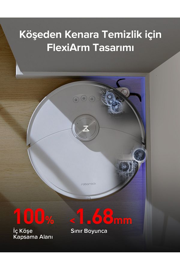 Roborock S8 Maxv Ultra Akıllı Robot Süpürge - Beyaz - Görsel 3
