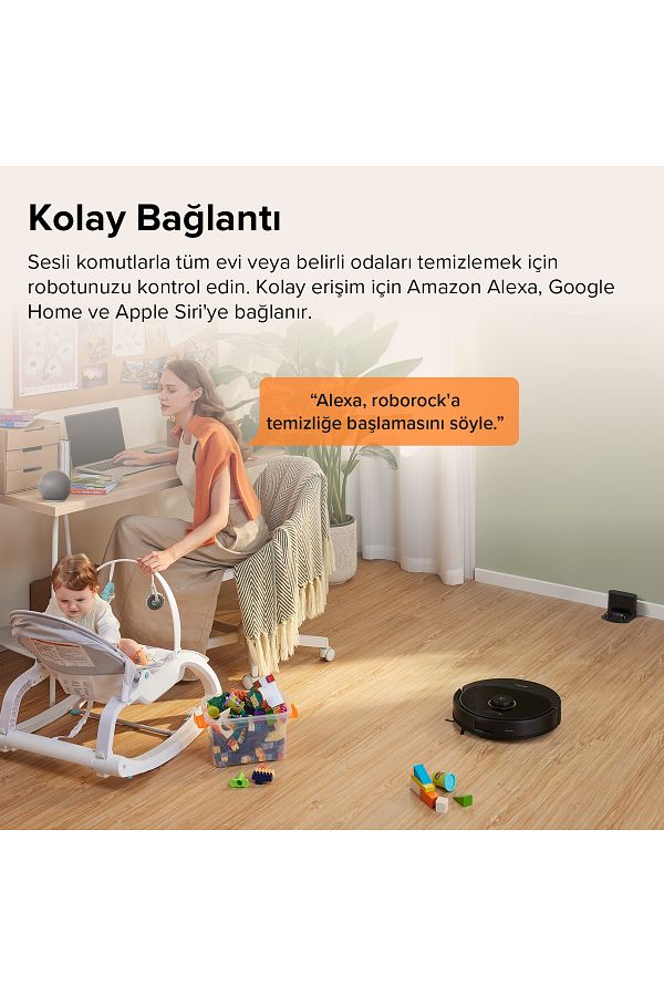 Roborock Vacuum Cleanner Q8 Max Robot Süpürge Siyah - Görsel 8