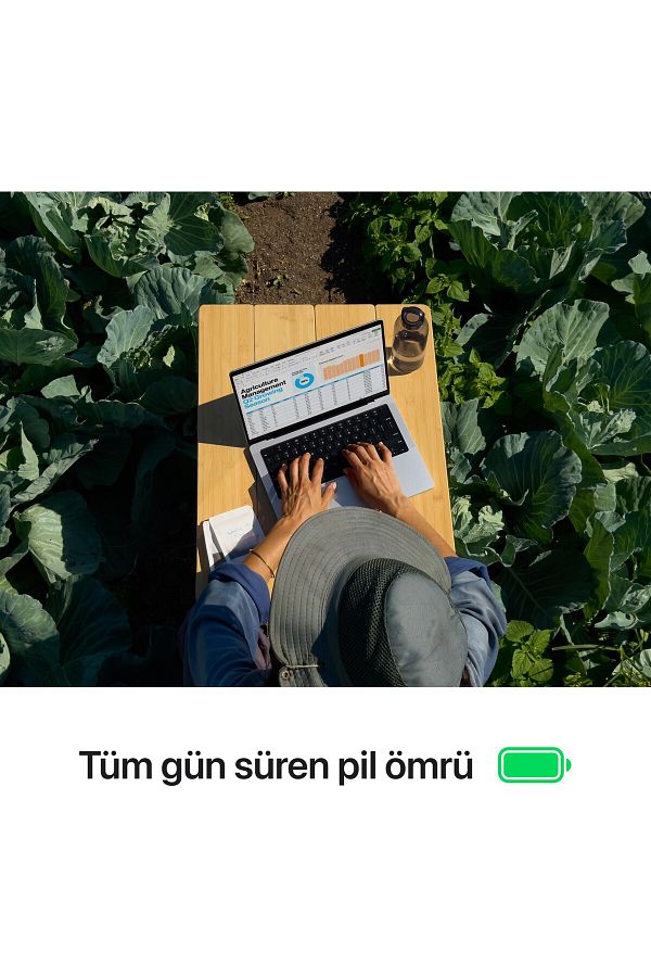 Apple 14" MacBook Pro: Apple M4 chip with 10‑core CPU and 10‑core GPU, 16GB, 512GB SSD - Gümüş - Görsel 6