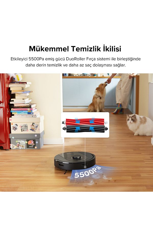 Roborock Q5 Pro Siyah Akıllı Robot Süpürge Siyah - Görsel 4