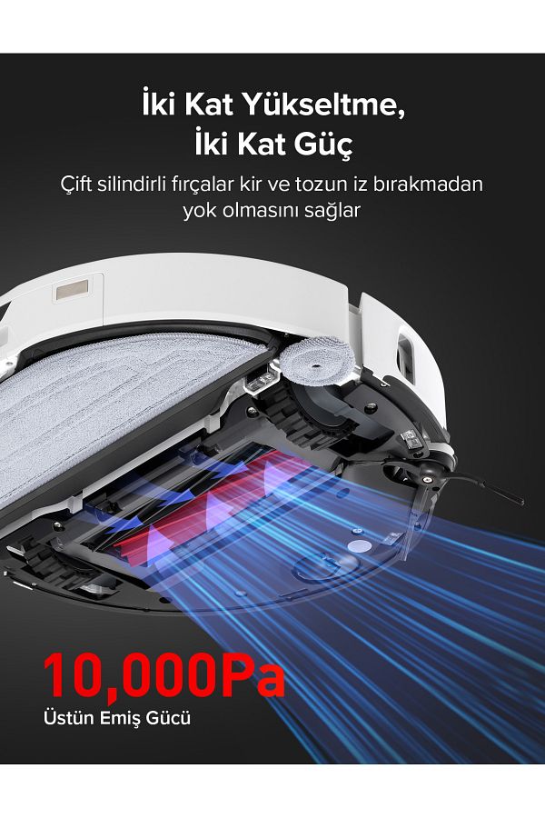 Roborock S8 Maxv Ultra Akıllı Robot Süpürge - Beyaz - Görsel 4