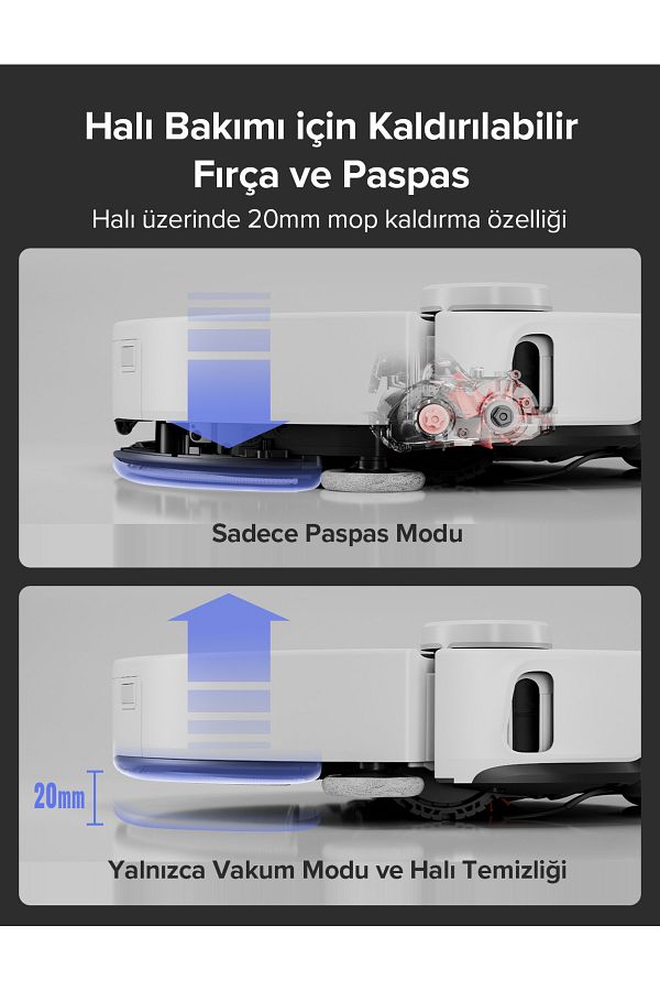 Roborock S8 Maxv Ultra Akıllı Robot Süpürge - Beyaz - Görsel 5