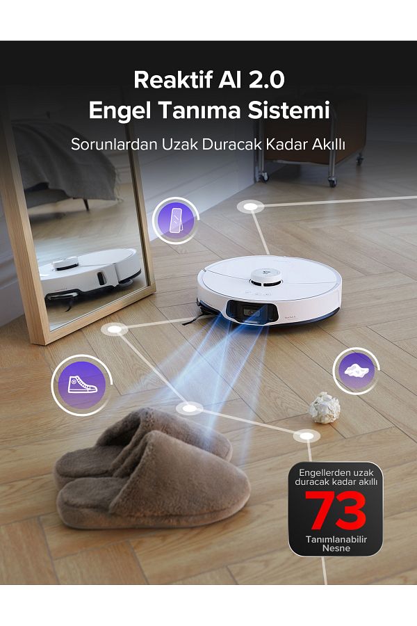 Roborock S8 Maxv Ultra Akıllı Robot Süpürge - Beyaz - Görsel 6