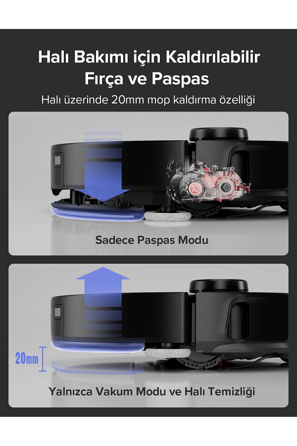 Roborock S8 Maxv Ultra Akıllı Robot Süpürge Siyah - Görsel 5