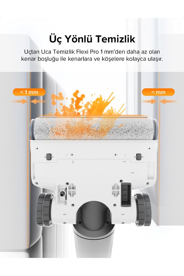 Roborock Flexi Pro Dikey Robot Süpürge Beyaz - Görsel 4