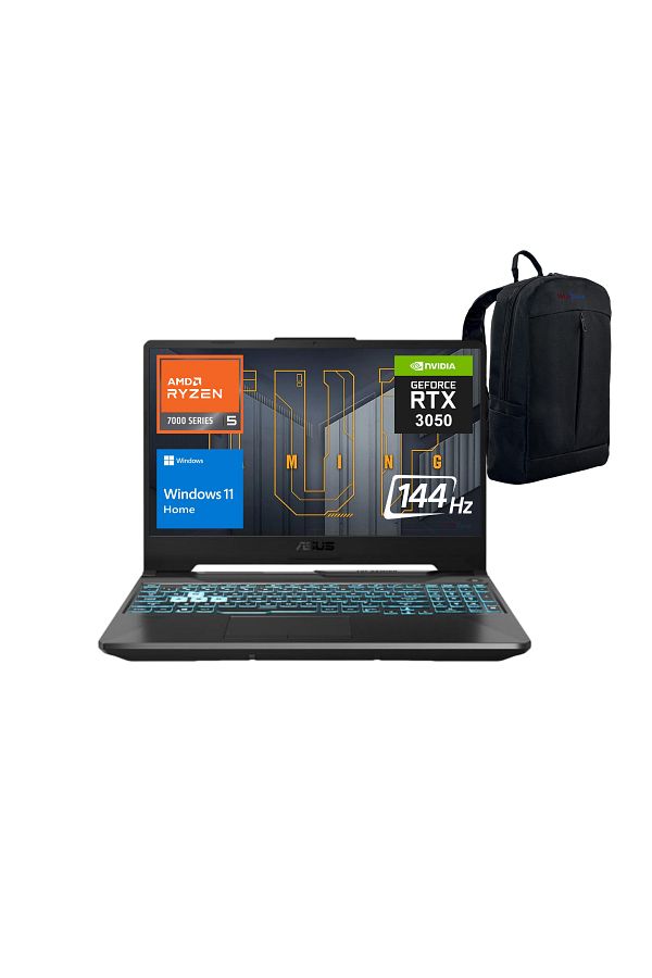 ASUS Tuf A15 HN047W R5-7535HS 8GB 512GB SSD RTX 3050 15.6" FHD 144Hz W11 Laptop - Wz Çanta WZ1