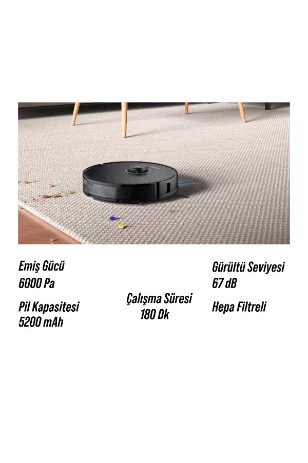 Roborock Mopping Akıllı Robot Süpürge Beyaz+ Yedek Parça - Görsel 7