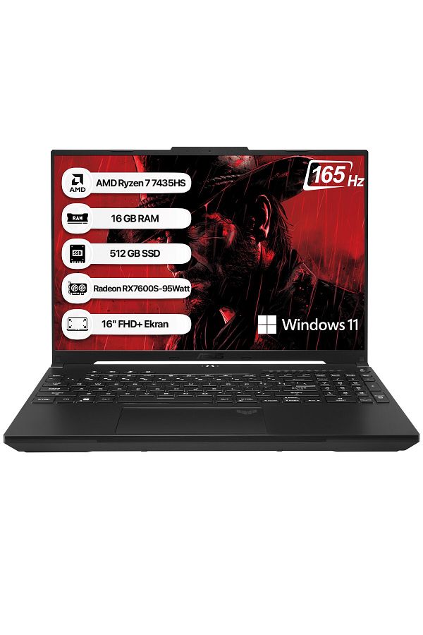 ASUS Tuf Gaming A16 Fa617nsr-n3004w R7 7435hs 16 Gb 512 Gb Rx7600s-95watt 165 Hz W11h 16" Fhd