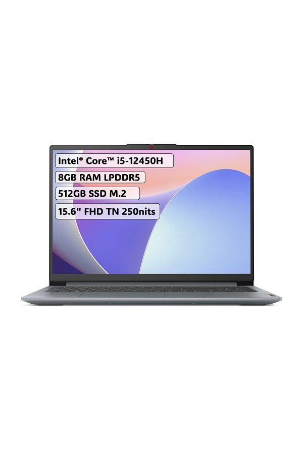 LENOVO IdeaPad Slim3 Intel Core i5-12450H 8GB 512GB SSD 15.6" FHD FreeDOS Dizüstü Bilgisayar 83ER00FXTR