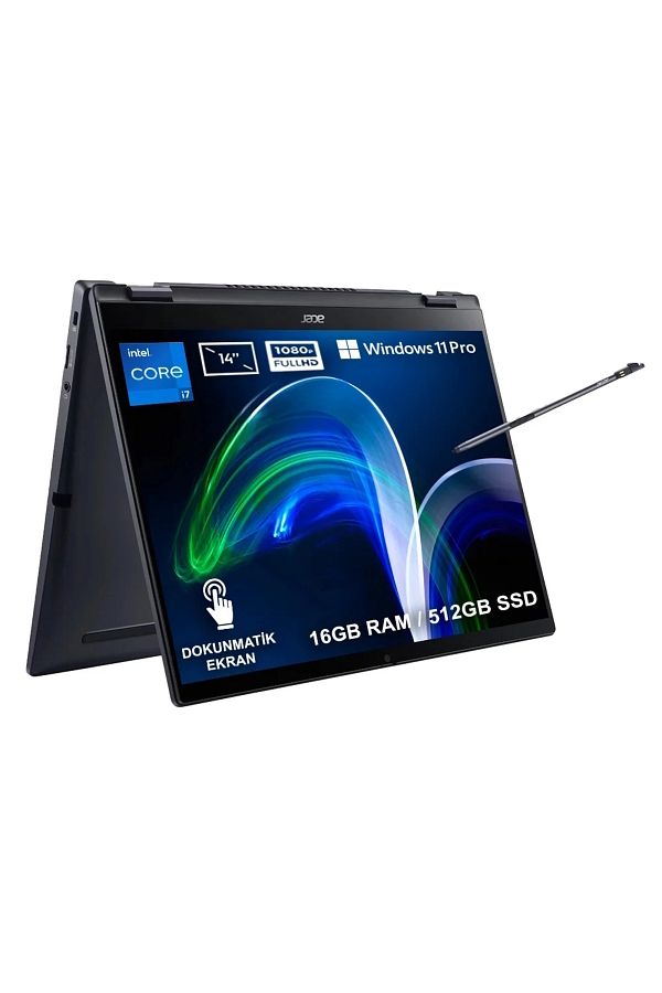 ACER Nx.vtpey.003 Travelmate Spin P6 I7-1165g7 16gb 512gb W11 Pro Dokunmatik Ekran 2in1 Laptop