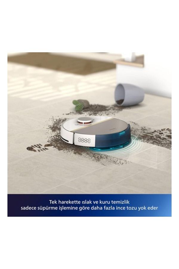 Philips Premium Aqua Islak ve Kuru 7000 Serisi Temizlik Robotu, 5200 Mah Li-Ion Pil,  Hediye - Görsel 4