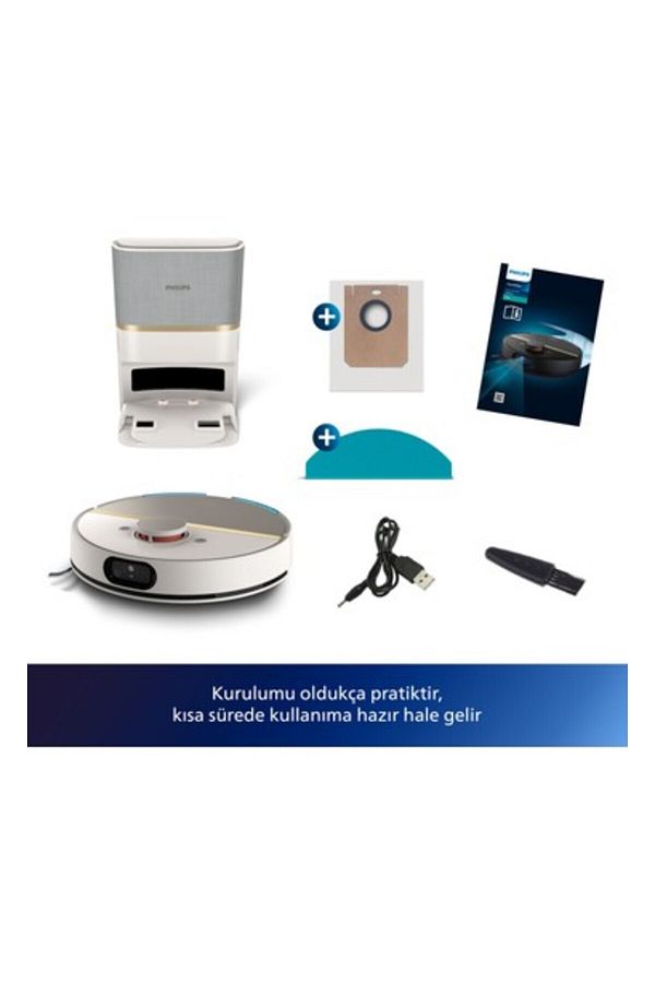 Philips 5000PA Yüksek Emiş Gücü, Halı Tanıma Özelliği, Titreşimli Mop - Görsel 5