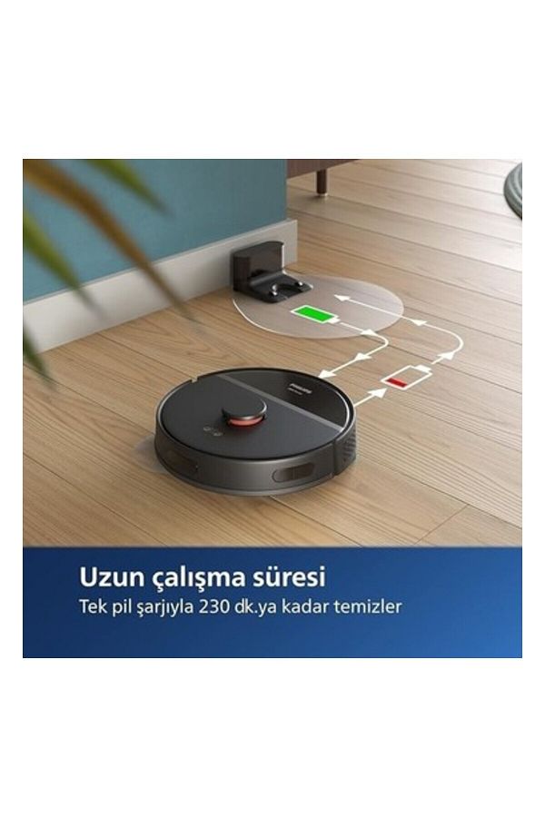 Philips Akıllı Robot Süpürge Islak ve Kuru Temizlik Wi-Fi Androdi-Ios Bağlantı - Görsel 5