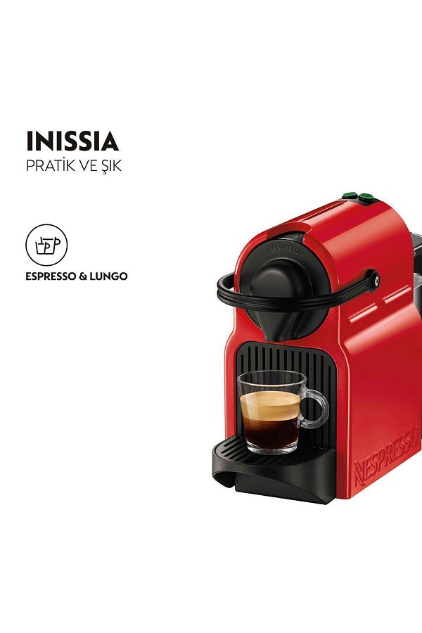 Nespresso C40 Inissia Kırmızı Kahve Makinesi - Görsel 2