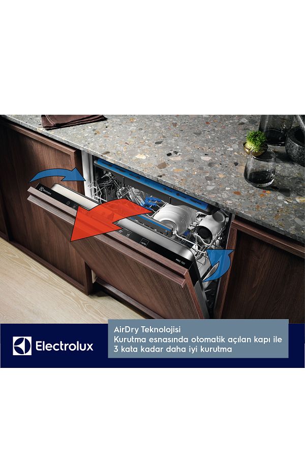 Electrolux EES48401L Tam Ankastre Satelliteclean Quickselect Inverter Bulaşık Makinesi - Görsel 3