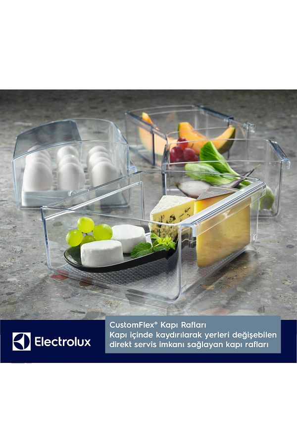 Electrolux LLI9VE54X0 90 cm MultiSwitch No Frost Gardırop Tipi Buzdolabı Inox - Görsel 9