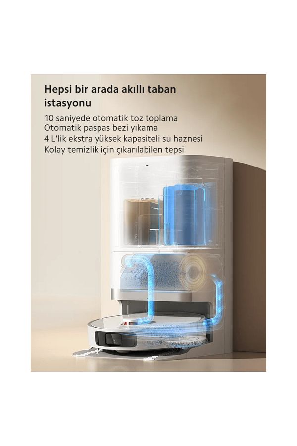 Xiaomi Premium Robot Vacuum X20+ Plus Çöp İstasyonlu Halı Tanıma Fonksiyonlu Akıllı Robot Süpürge - Görsel 2
