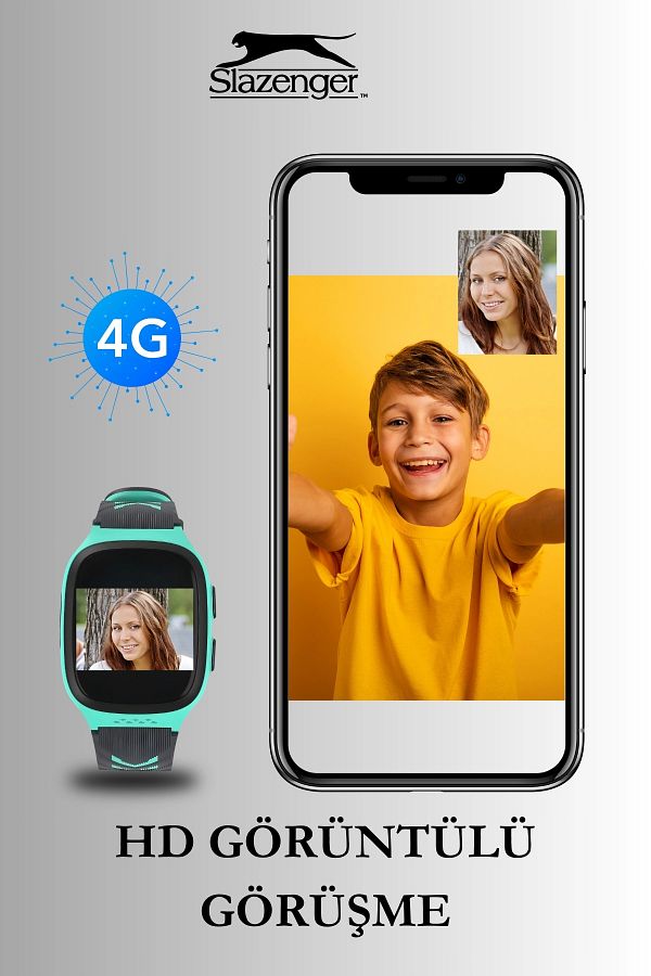 Slazenger Akıllı Çocuk Takip Saati – Görüntülü Görüşme Gps Yeşil-siyah Sl.09.2158.5.07 Sdslz003 - Görsel 2