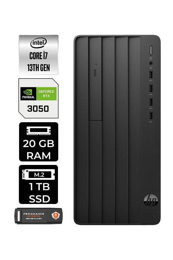 HP PRO TOWER 290 G9 i7 13700 20GB RAM 1TB SSD RTX3050/6GB FDOS MASAÜSTÜ PC & PER4 BELLEK