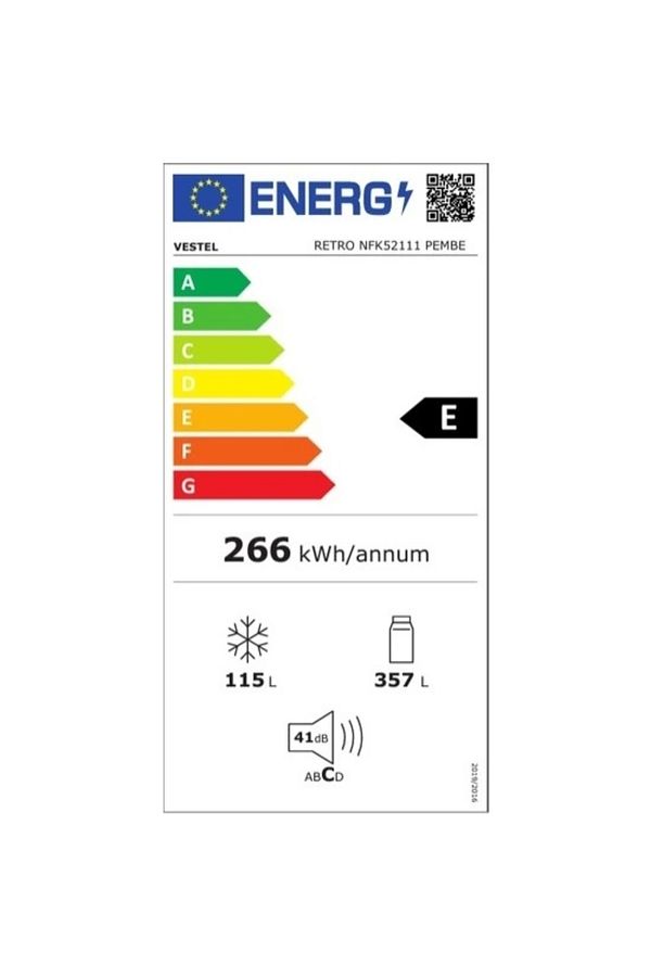 VESTEL RETRO NFK52111 Pembe 471 Lt No-Frost Buzdolabı - Görsel 4