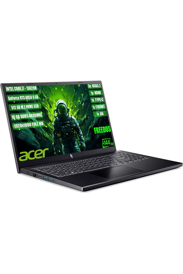 ACER Nitro V 15 I7-13620h 16 Gb 512 Gb Ssd Rtx 4050 6 Gb 15.6" Fhd 144hz Freedos Nh.qnbey.002 - Görsel 2